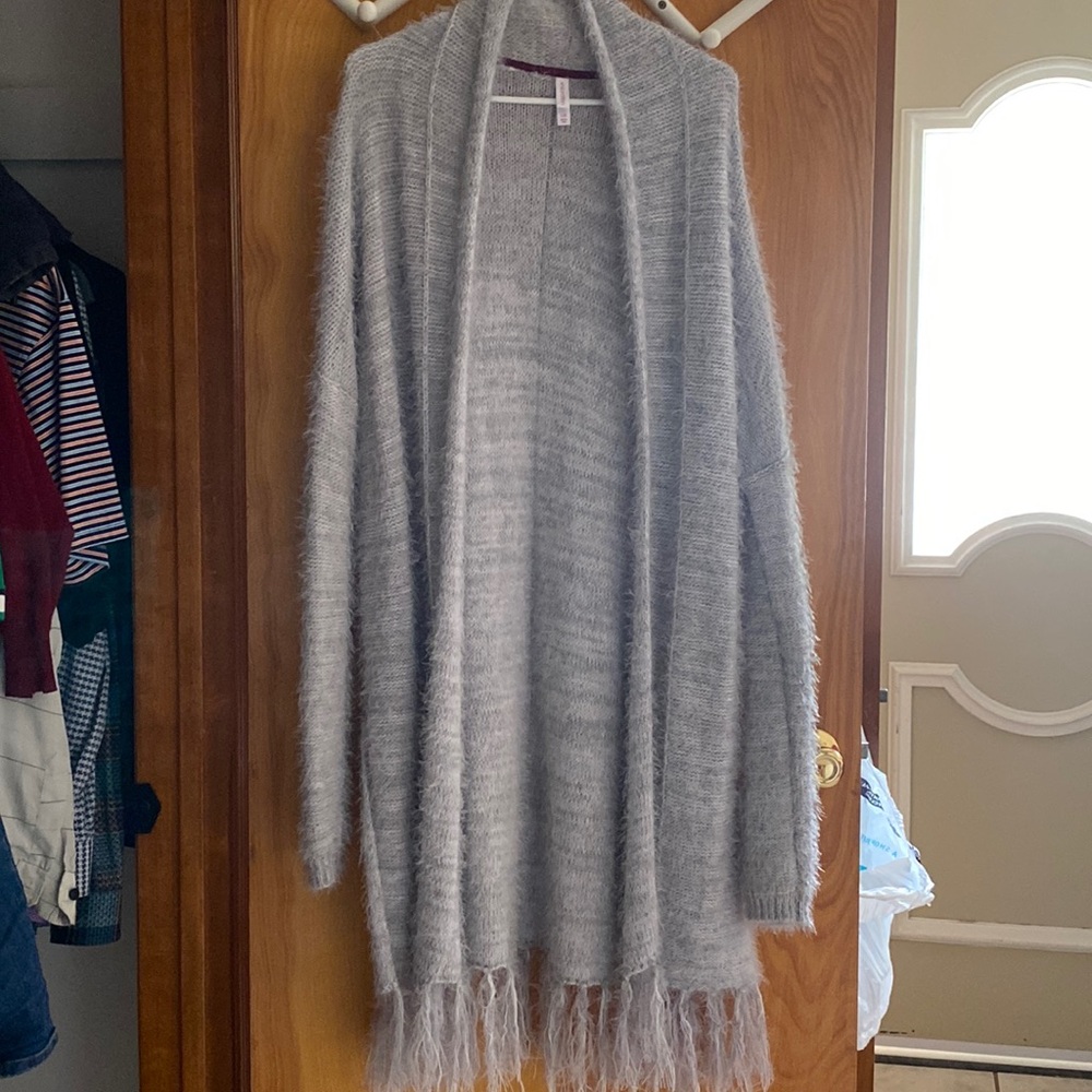 Long sleeved fur sweater